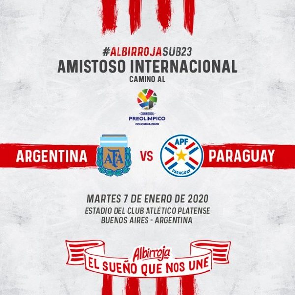 Albirroja preolímpica jugará amistoso con Argentina | .::Agencia IP::.