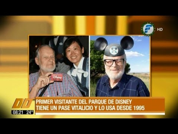 El primer visitante de Disneyland tiene pase vitalicio desde 1955