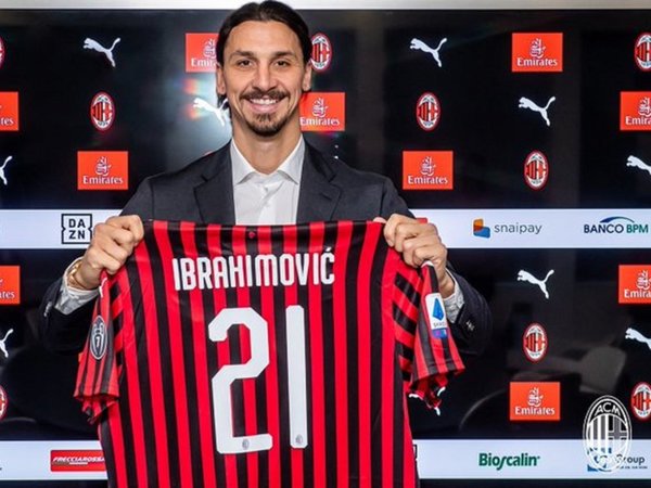 Ibrahimovic firma con el Milan para los próximos seis meses
