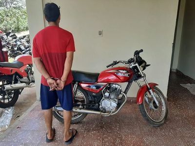 Detienen a supuesto robamotos en San Antonio - Nacionales - ABC Color