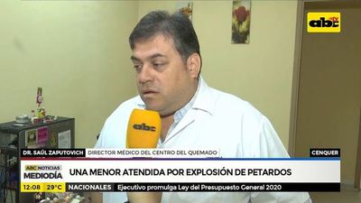 Una menor atendida por explosión de petardos - ABC Noticias - ABC Color
