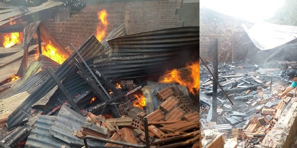 MILLONARIAS PÉRDIDAS TRAS INCENDIO TOTAL DE CARPINTERÍA EN ENCARNACIÓN