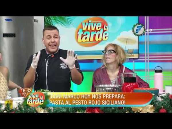 ¡Hoy comimos una pasta al pesto rojo siciliano!