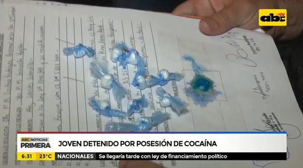 Joven detenido por posesión de cocaína - ABC Noticias - ABC Color