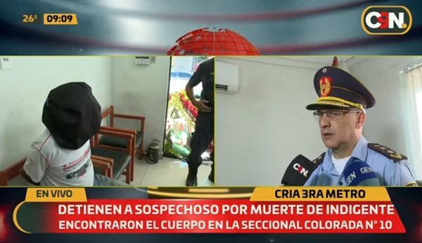 Detienen a sospechoso de asesinato de indigente en seccional