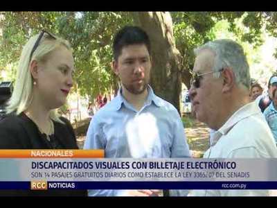 PERSONAS CON DISCAPACIDAD VISUAL ACCEDEN A BILLETAJE ELECTRÓNICO