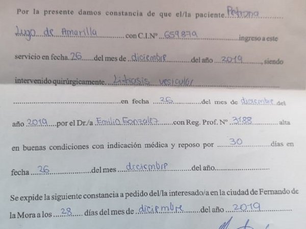 Mujer relata momentos de terror en el Sanatorio Sosa