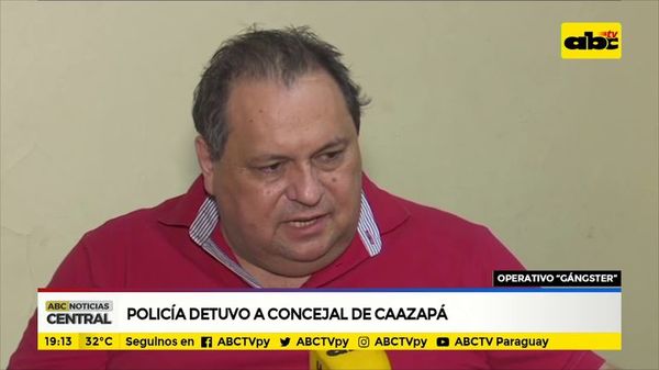 Policía detuvo a concejal de Caazapá - ABC Noticias - ABC Color