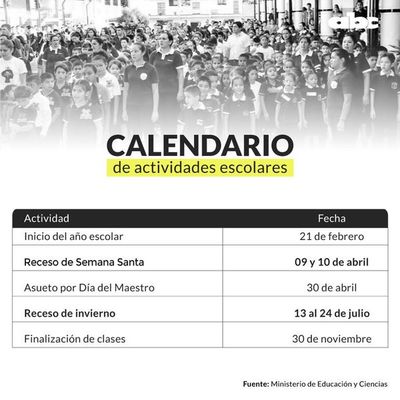 MEC omonéî calendario escolar ha clase oñepyrûta 21 Jasykõi oúvape - ABC Remiandu - ABC Color