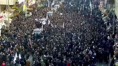 «Muerte a América, muerte a Israel», fue el grito de los iraquíes en el funeral del líder Soleimani