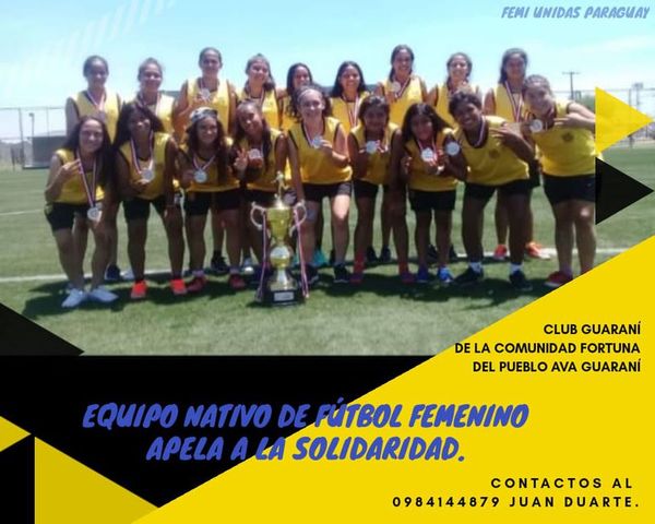 Femenino: equipo nativo apela a la solidaridad  - Fútbol - ABC Color