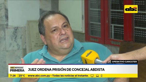 Juez ordena prisión de concejal abdista - ABC Noticias - ABC Color