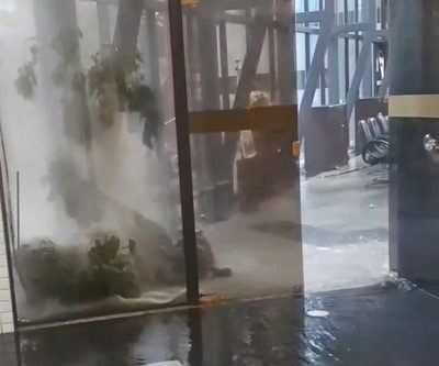 El Congreso Nacional bajo agua tras el temporal