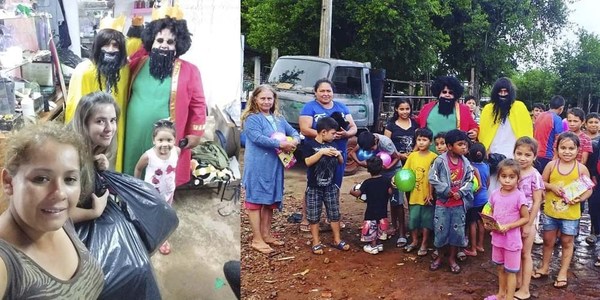 JÓVENES SOLIDARIOS LLEGARON CON REGALOS PARA NIÑOS EN ZONA DEL VERTEDERO ENCARNACIÓN.