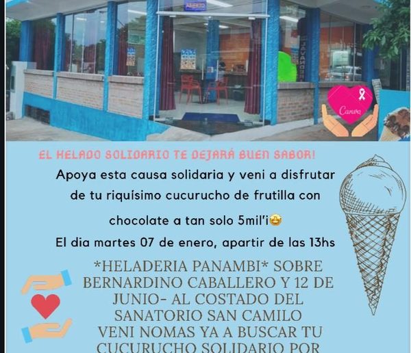 Helado solidario este martes en Franco