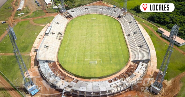 Gran avance de la segunda etapa del Estadio de la Liga Encarnacena de Fútbol