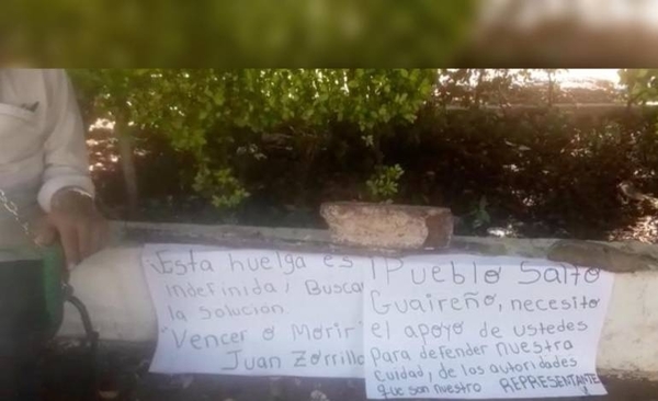 HOY / Trabajó para empresa ligada  a comuna y no le pagan, por  eso inició huelga de hambre