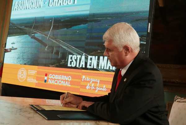 MOPC firma contrato para iniciar la construcción del puente que unirá Asunción- con Chaco’i | .::Agencia IP::.