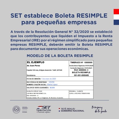 Reglamentan comprobante de venta para pequeños comerciantes dentro de Resimple | .::Agencia IP::.