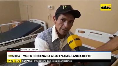 Mujer indígena da a luz en ambulancia de FTC - ABC Noticias - ABC Color