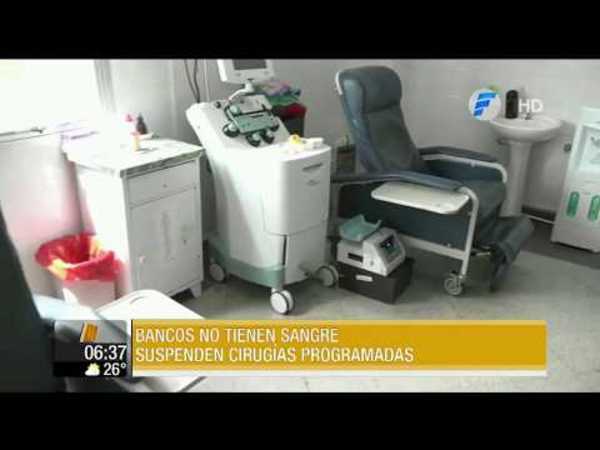 Suspenden cirugías por falta de sangre