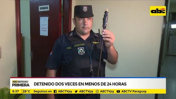 Detenido dos veces en menos de 24 horas - ABC Noticias - ABC Color