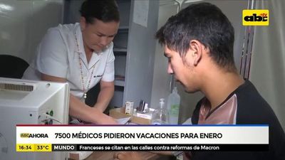 Unos 7.500 médicos pidieron vacaciones para enero - ABC Noticias - ABC Color