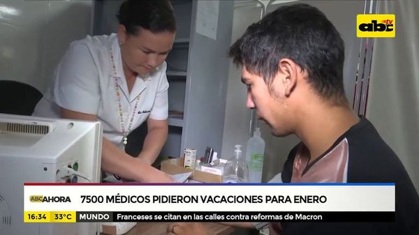 Unos 7.500 médicos pidieron vacaciones para enero - ABC Noticias - ABC Color