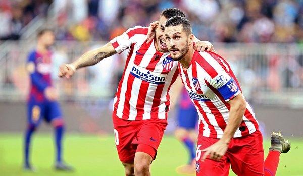 Atlético de Madrid venció al Barcelona y jugará la final de la Supercopa