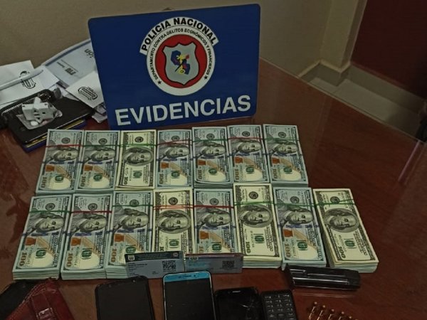 Policías retienen USD 150.000 del poder de empleados de Fe Cambios SA