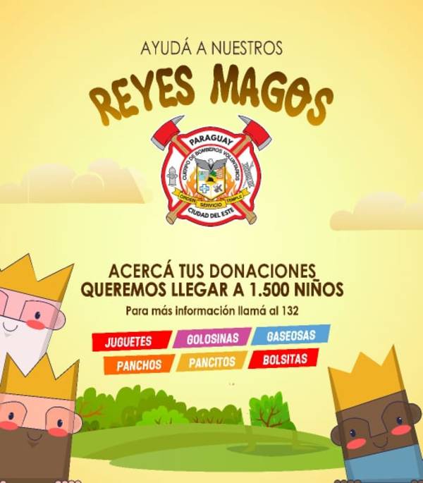 Bomberos de CDE preparan festejo por el día de Reyes Magos