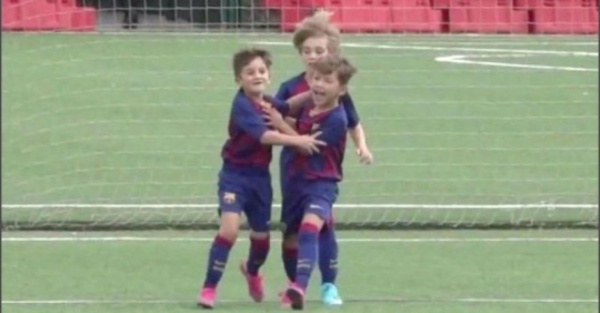 Hijo de Messi clavó su primer gol