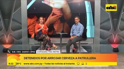 Detenidos por arrojar cerveza a patrullera - ABC Noticias - ABC Color