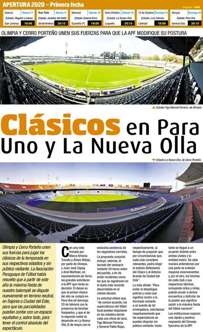 Clásicos en Para Uno y La Nueva Olla - Deportes - ABC Color