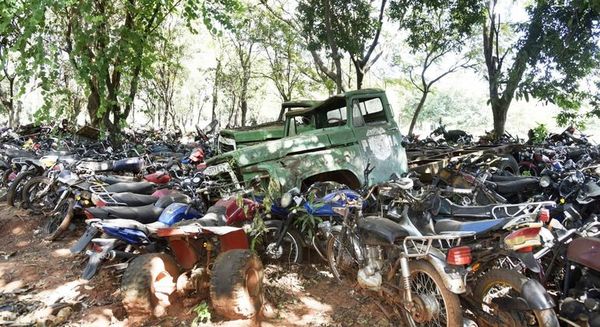Policía solicita autorización para destruir motos incautadas hace años