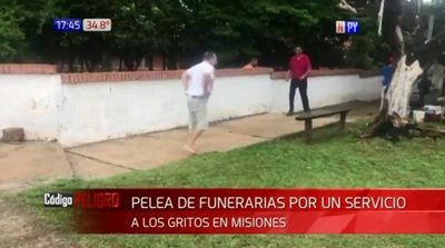 Funcionarios de funerarias pelean por clientes en Misiones