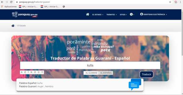 Secretaría dispone de traductor online guaraní – castellano | .::Agencia IP::.