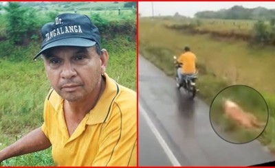 Motociclista ató a su perro y lo arrastró por varios kilómetros