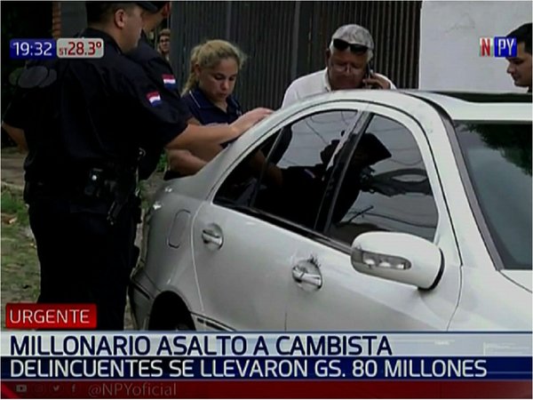 Roban G. 80 millones a cambista en Lambaré