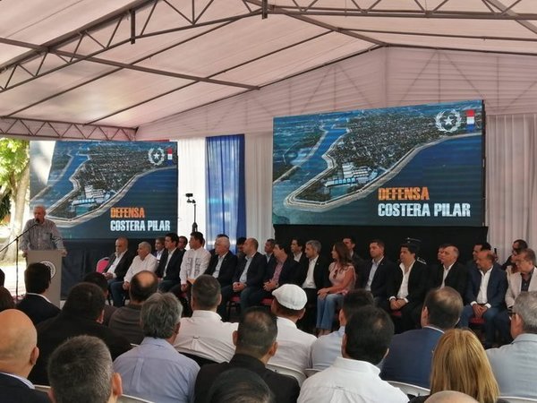 Firman contrato para la construcción de la Defensa Costera de Pilar - ADN Paraguayo
