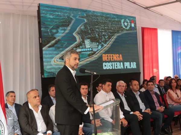 Defensa costera de Pilar: 'hoy es una realidad, como todas las promesas electorales que realicé en campaña'- Mario Abdo