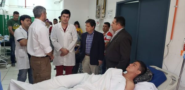 Abdo visitó a agentes del Grupo Lince heridos de bala