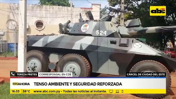 Tenso ambiente y seguridad reforzada en penitenciaría de Ciudad del Este - ABC Noticias - ABC Color