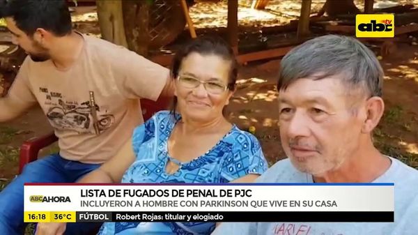 Lista de fugados de penal de PJC: Incluyeron a hombre que vive en su casa y sufre parkinson - ABC Noticias - ABC Color