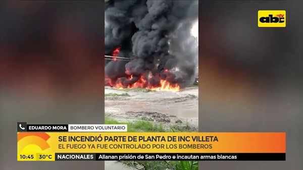 Se incendió parte de planta de INC en Villeta - ABC Noticias - ABC Color