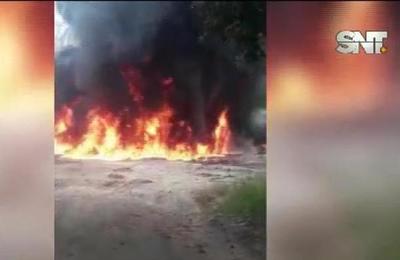 Incendio en la planta de la Industria Nacional de Cemento en Villeta - SNT