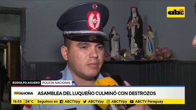 Asamblea de Luqueño terminó en destrozos - ABC Noticias - ABC Color