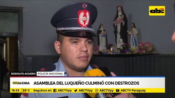 Asamblea de Luqueño terminó en destrozos - ABC Noticias - ABC Color
