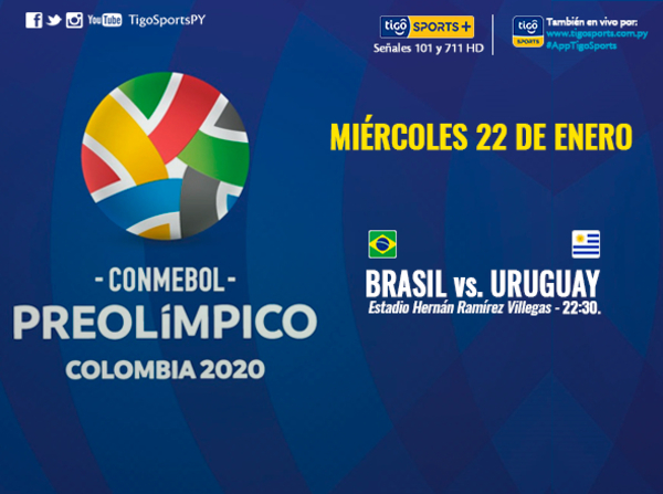 Brasil y Uruguay se miden por el Preolímpico