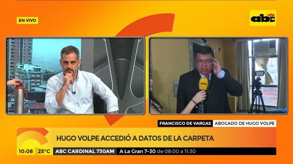 Hugo Volpe accedió a datos de la carpeta - ABC Noticias - ABC Color